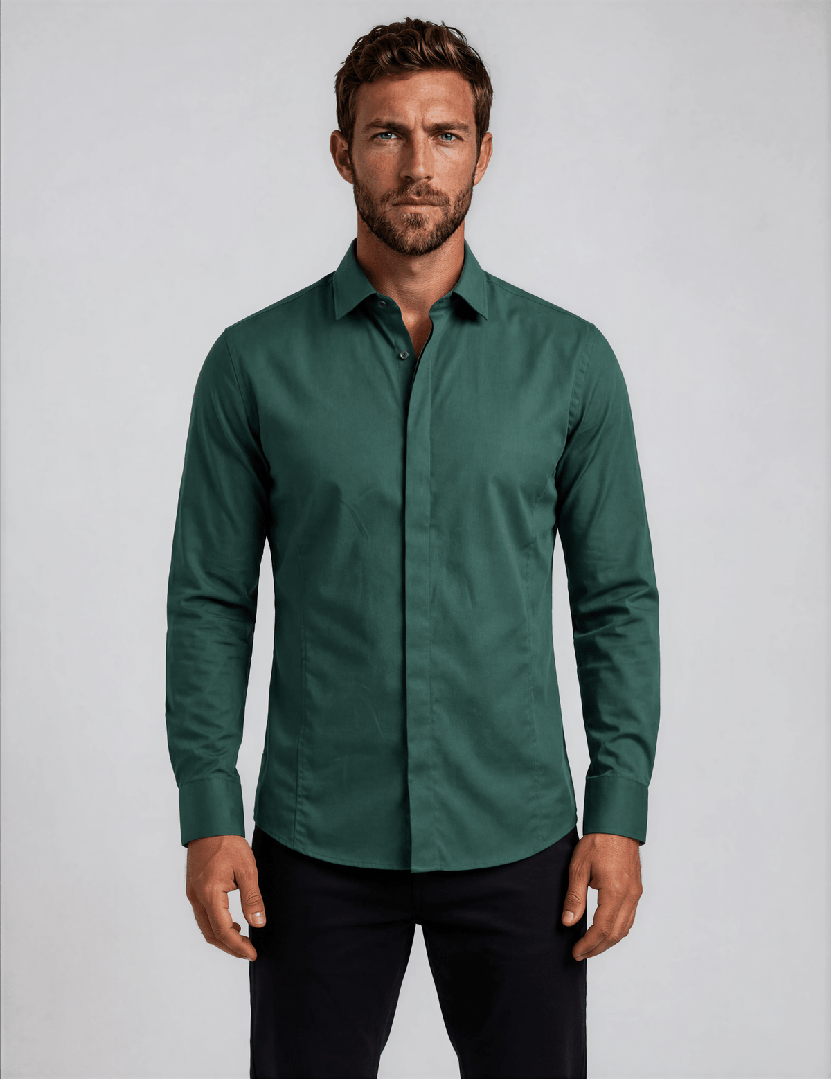 Urban Style Tailor Košulja - Forest Green - Mr. Jean